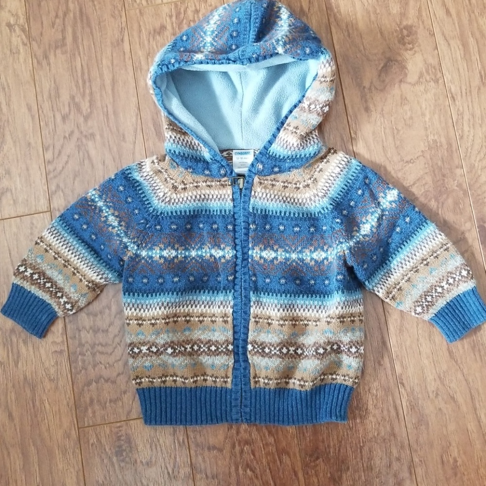 Boys zip up sweater
